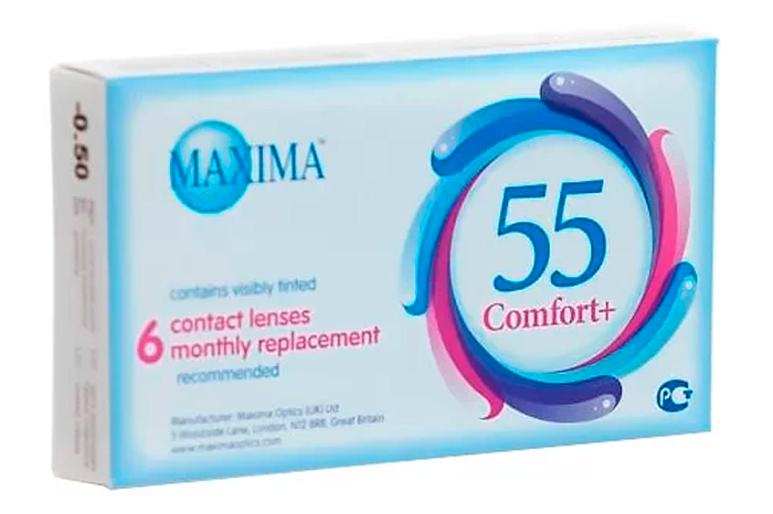 Контактные линзы MAXIMA 55 Comfort+ (6 линз)
